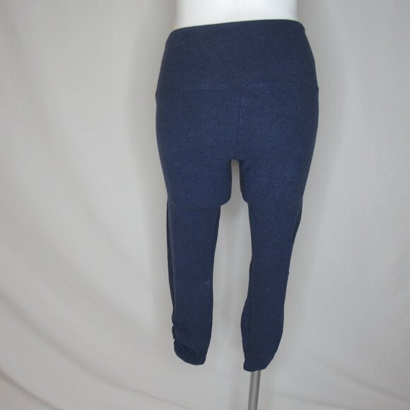 Lysse Blue Ruched Crop Leggings 23" Women's M Medium - Picture 3 of 9